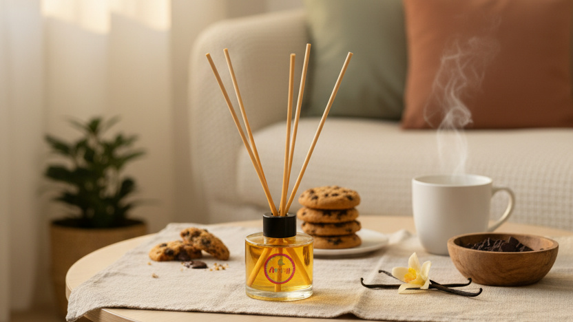Cómo usar tu mikado para el salón: trucos para que el aroma a galleta chocolate dure más