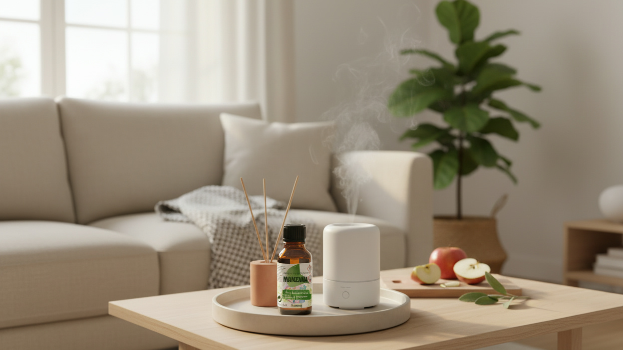 Esencia hidrosoluble para difusor: el aroma Manzana roja que dura más